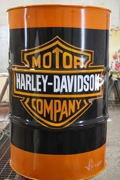 

Декоративная бочка с логотипом Craftmetal Harley Davidson
