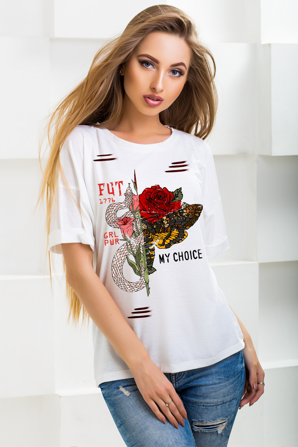 

Футболка OLDISEN “CHOICE” – Белый, S | 42-44 FDR-102S