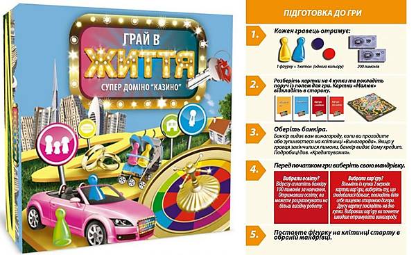 

Настольная игра "Супер домино казино: играй в жизнь" (укр) Arial (46218)