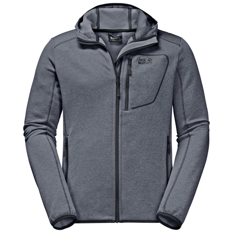 

Флис SKYLAND HOODED JACKET MEN Jack Wolfskin 1705561-6505 XXL Серый
