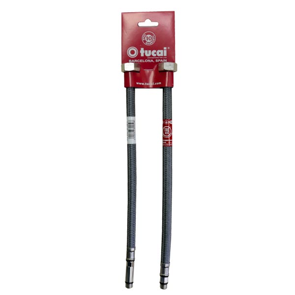 

Шланг для воды TUCAI антикоррозия 1/2"хМ10, 30см (пара в блистере)