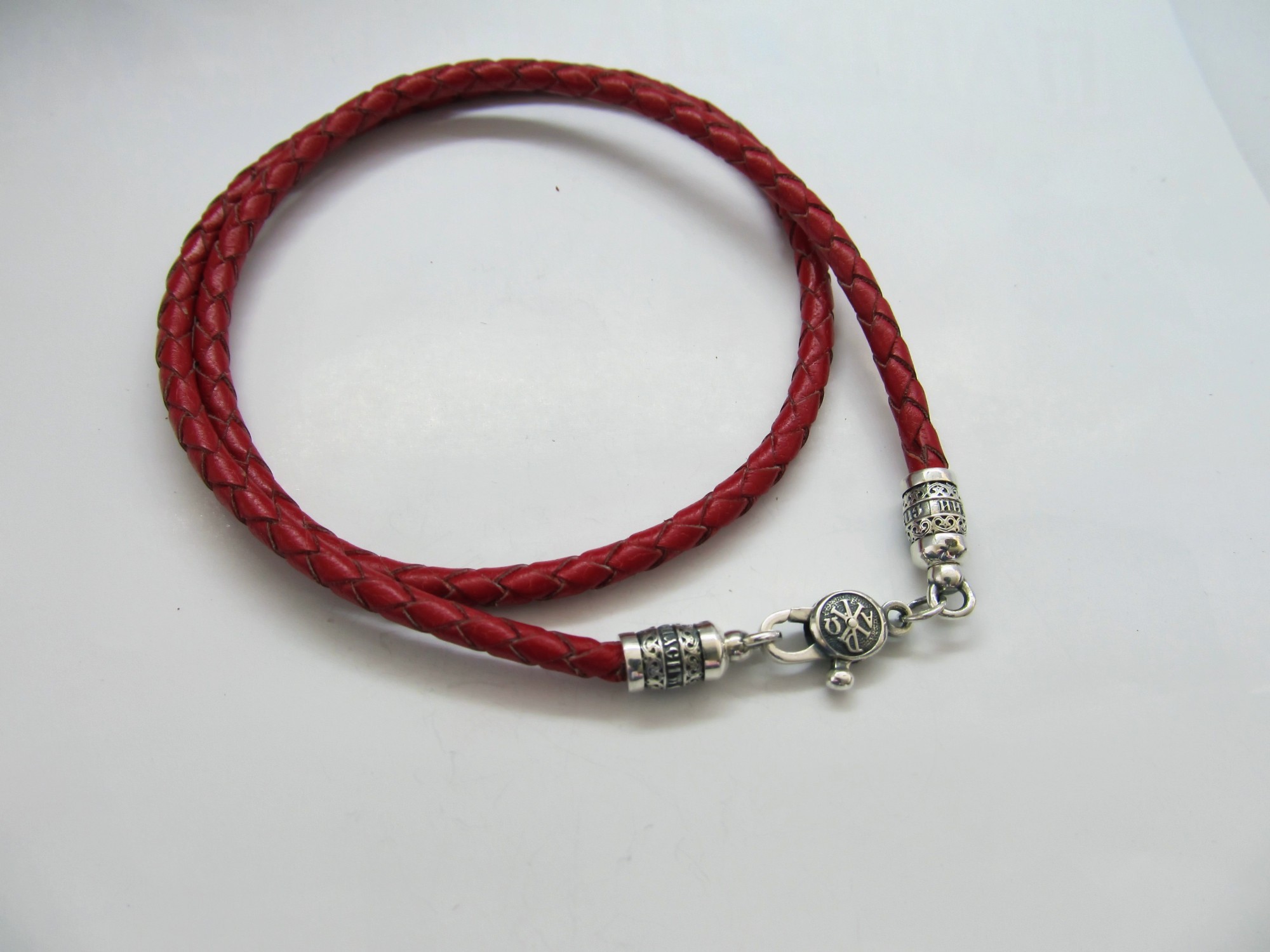 

Шнур кожаный с серебряным замком SilverArtisan 1.71125 55 размер