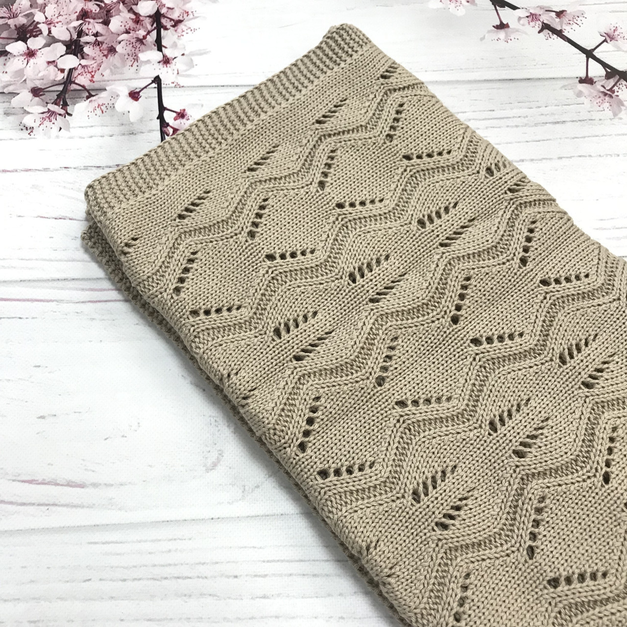 

Плед волна коричневый Lukoshkino