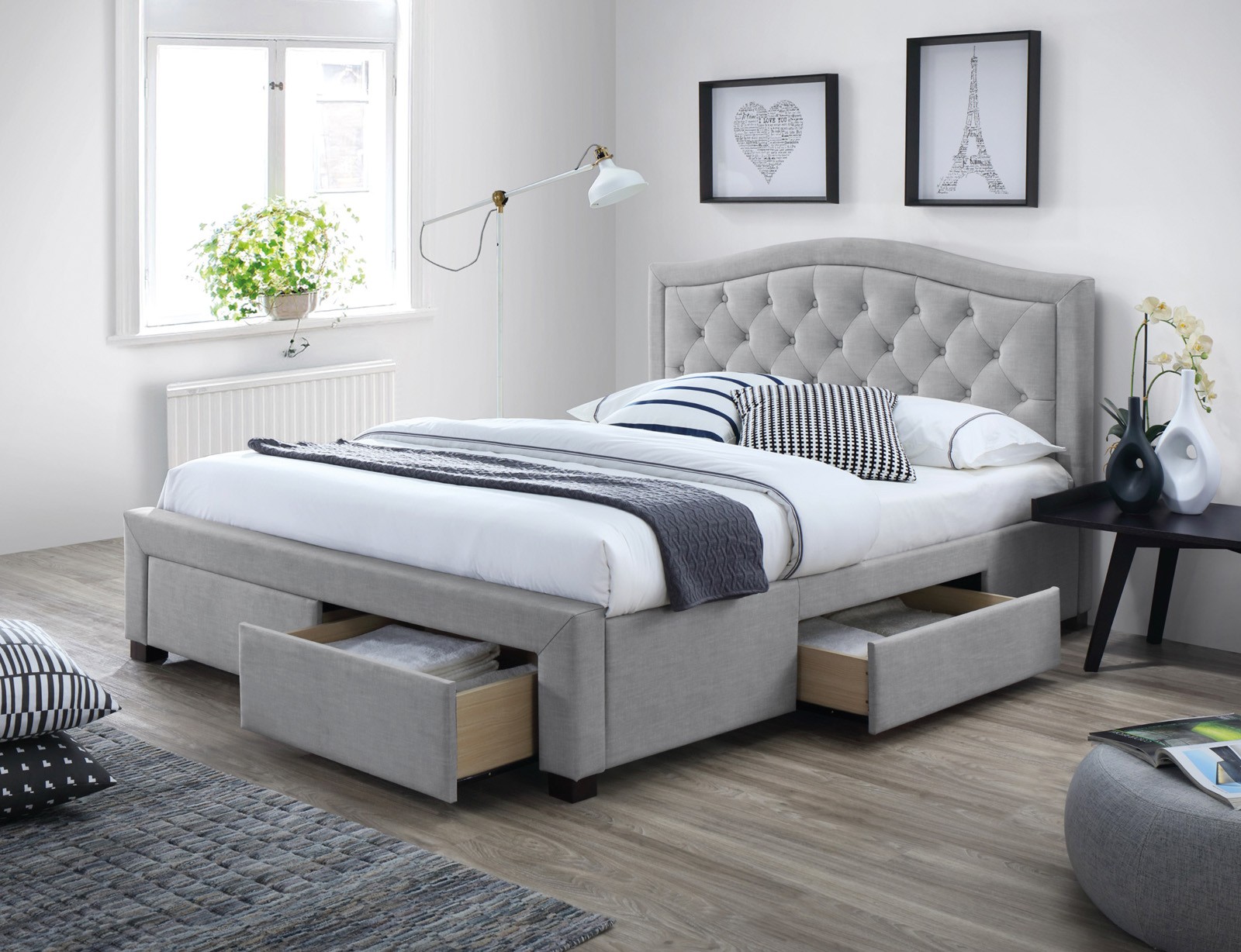 

Двуспальная кровать Signal Electra 160X200 Серый