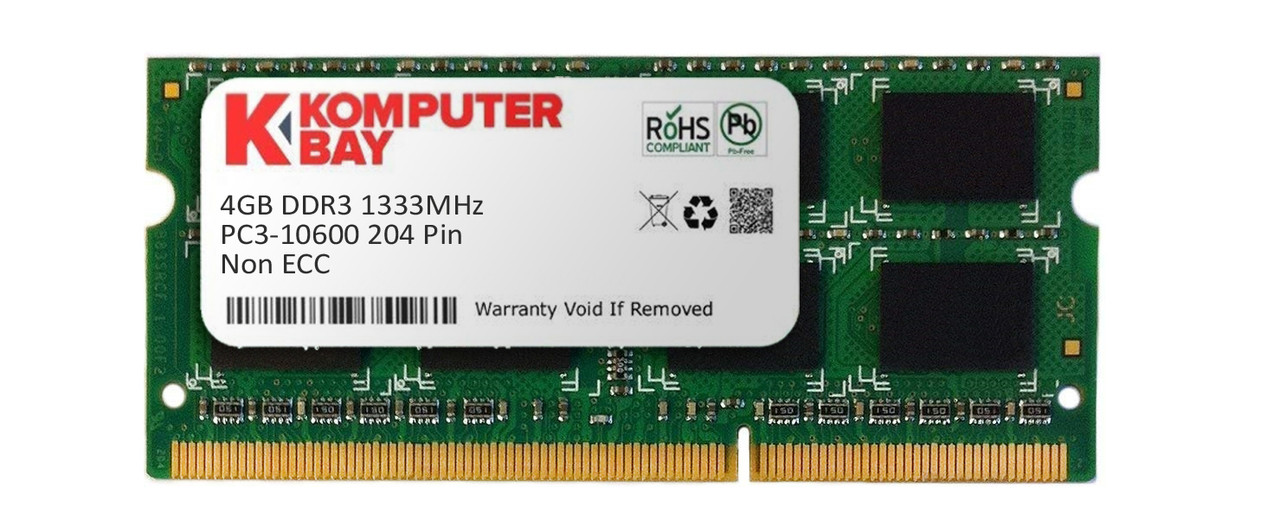 

Оперативная память Komputerbay SODIMM DDR3-1333 4096MB PC3-10600