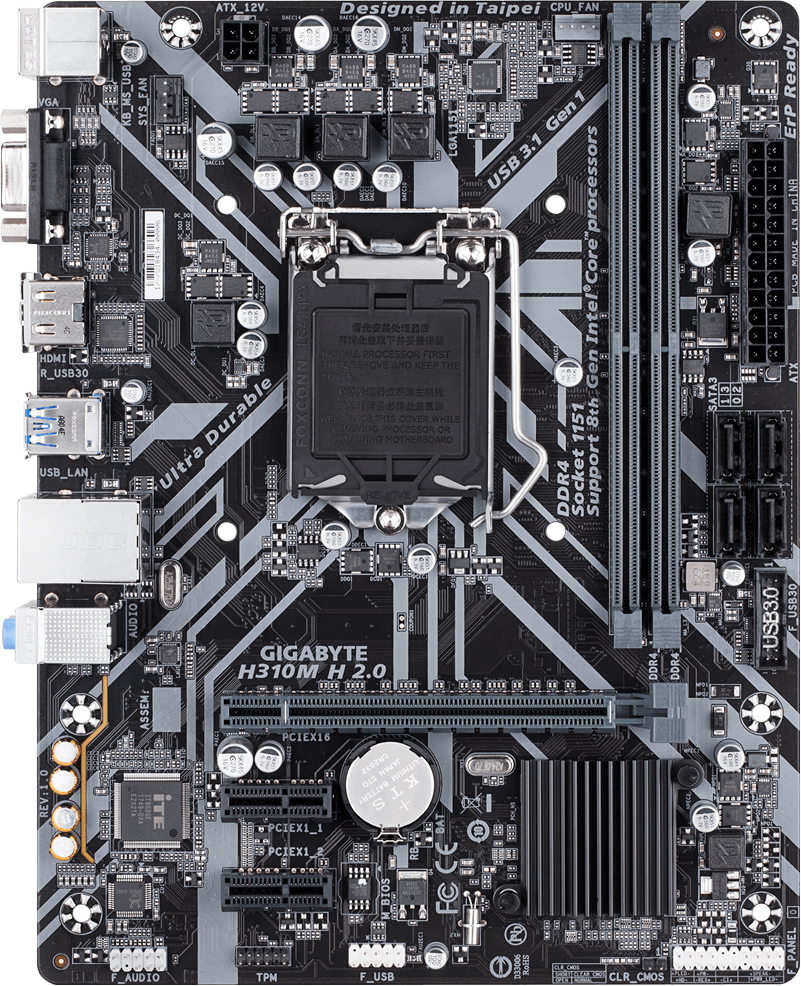 

Материнская плата Gigabyte H310M H 2.0 (s1151, Intel H310, PCI-Ex16)