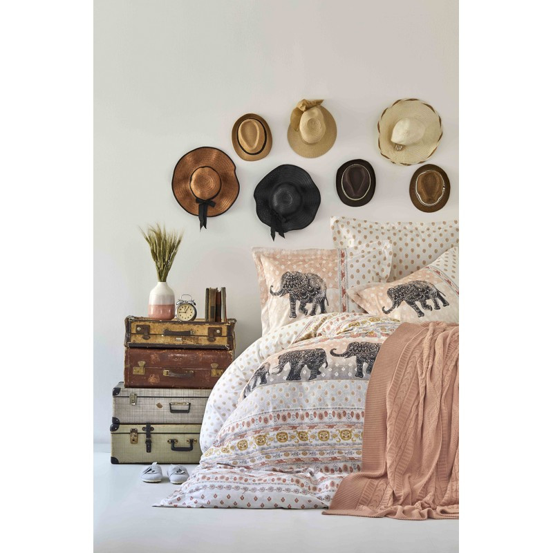 

Набор постельное белье с пледом Karaca Home - Sandy blush 2019-1 евро
