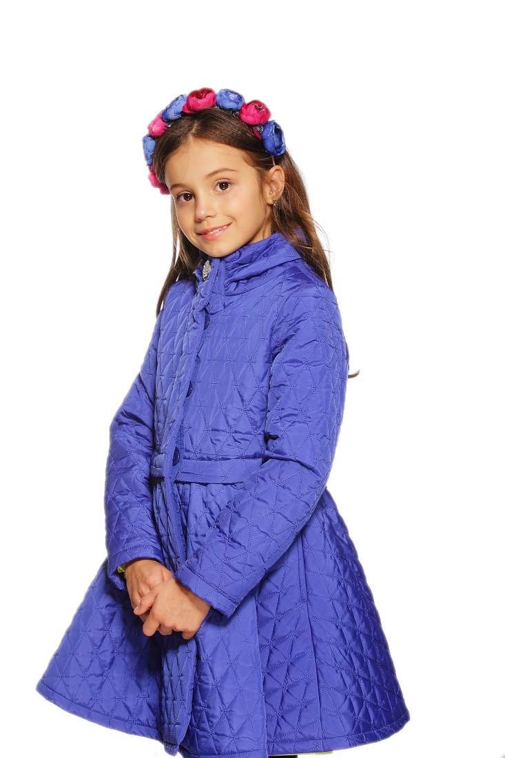

Пальто для девочек Lukas Kids стеганое клеш 158 Васильковый(7107)