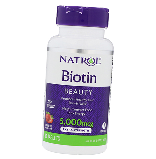 

Биотин, Biotin 5000, Natrol 90таб Клубника (36358041)