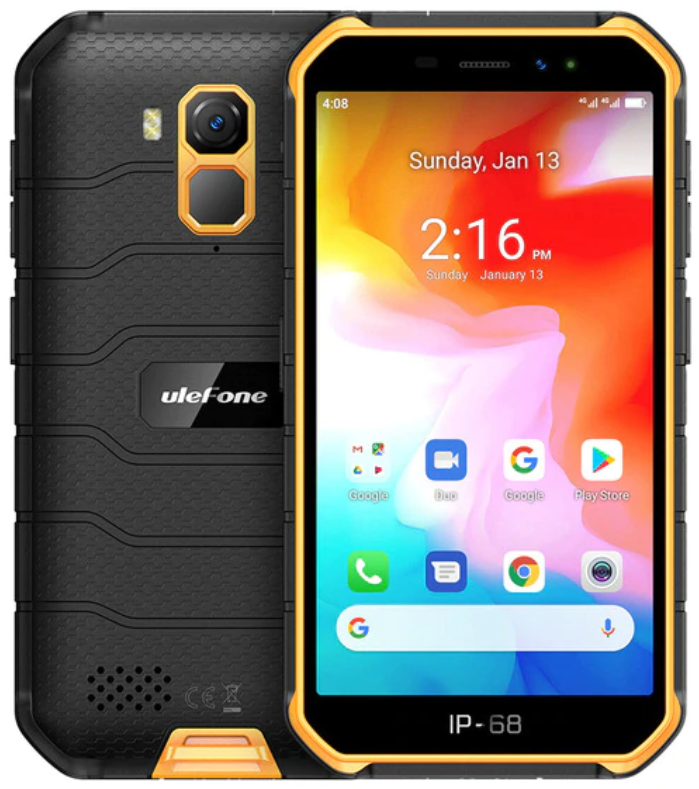 

UleFone Armor X7 2/16 Gb black-orange IP68, NFC