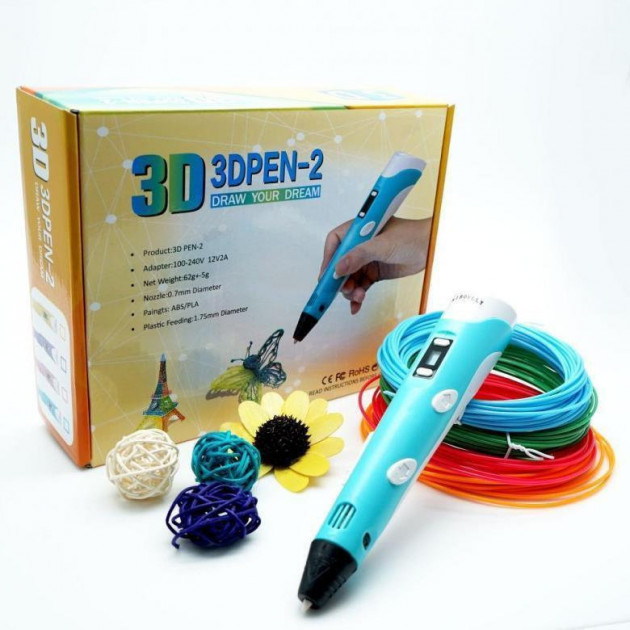 

3Д/3D ручка с LCD Дисплеем 3D Pen-2