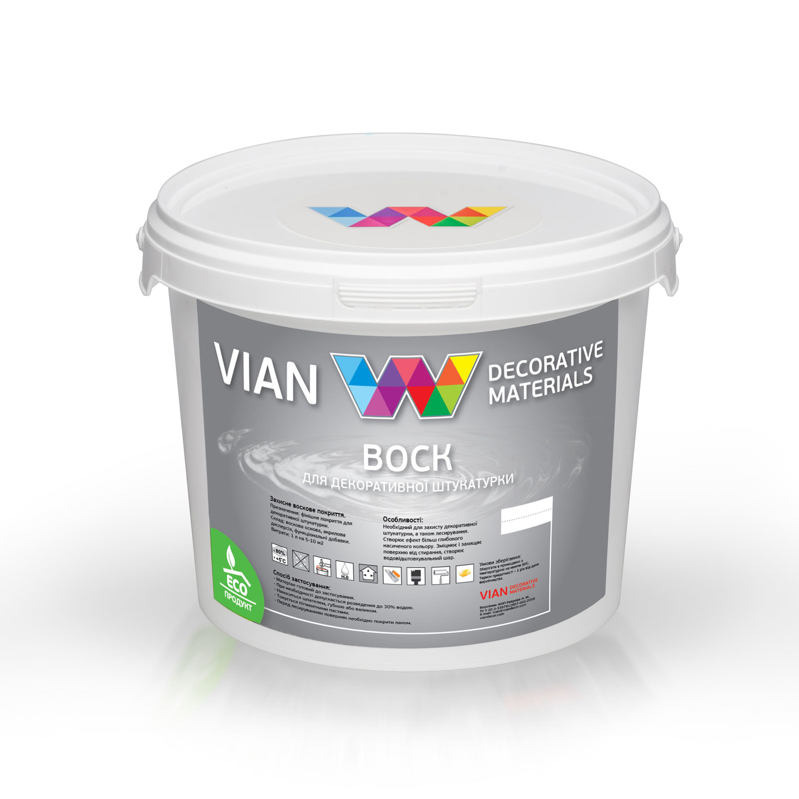

Защитное покрытие для штукатурок VIAN "Воск", 1 л 93209-1-2