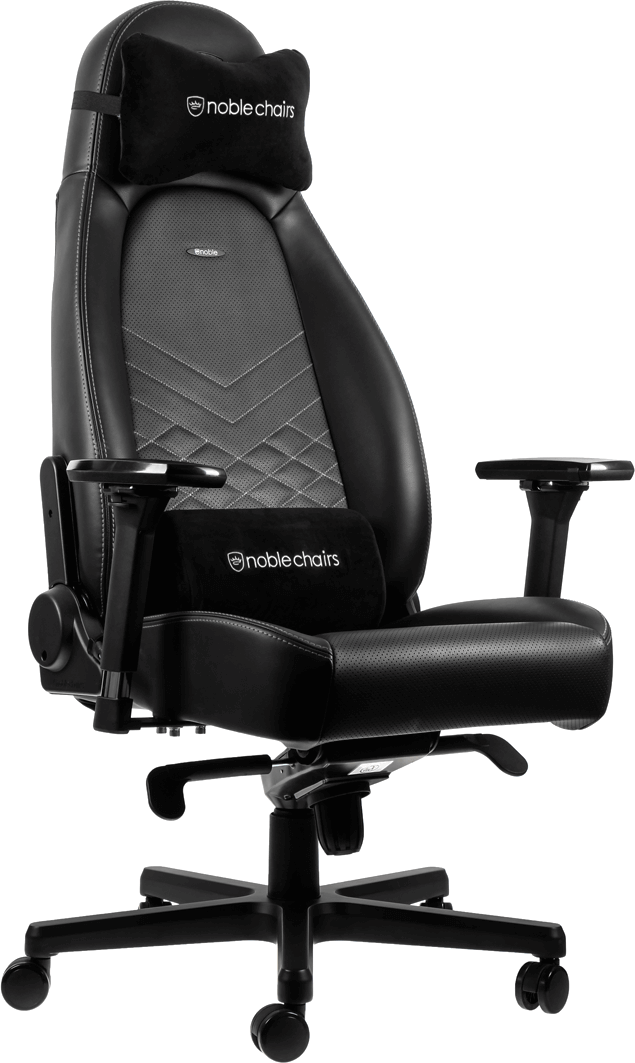 

Кресло геймерское NOBLECHAIRS Icon Black/Platinum White (NBL-ICN-PU-BPW)