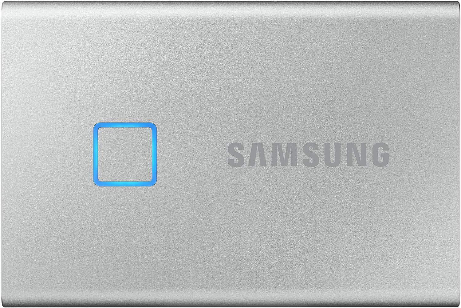 Акція на Samsung Portable SSD T7 TOUCH 500GB USB 3.2 Type-C (MU-PC500S/WW) External Silver від Rozetka UA