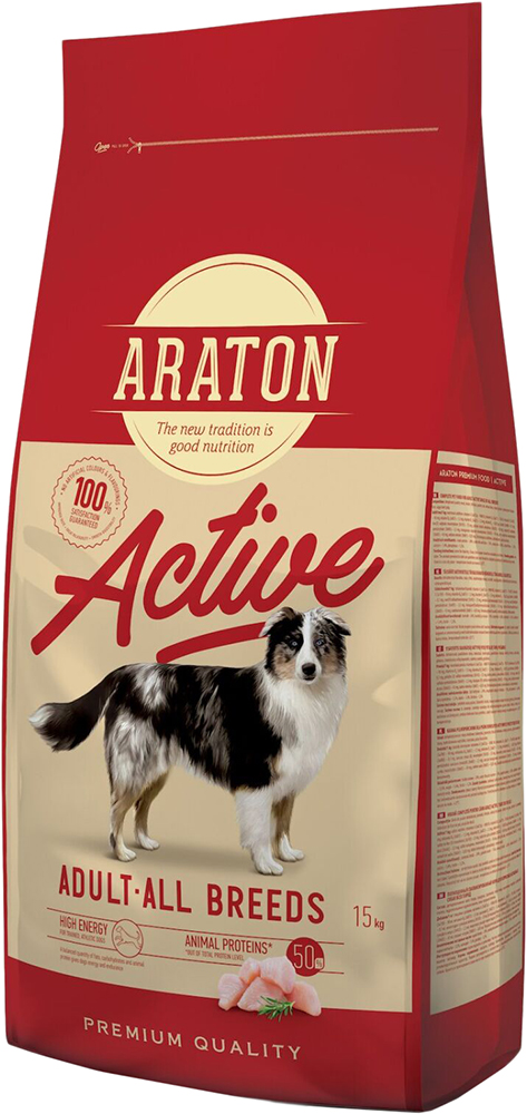 

Сухой корм ARATON Active Adult-All Breeds для активных собак 15 кг