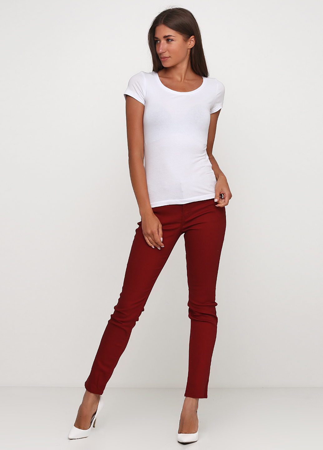 

Джинсы H&M 34 бордовый. 25-0652_01