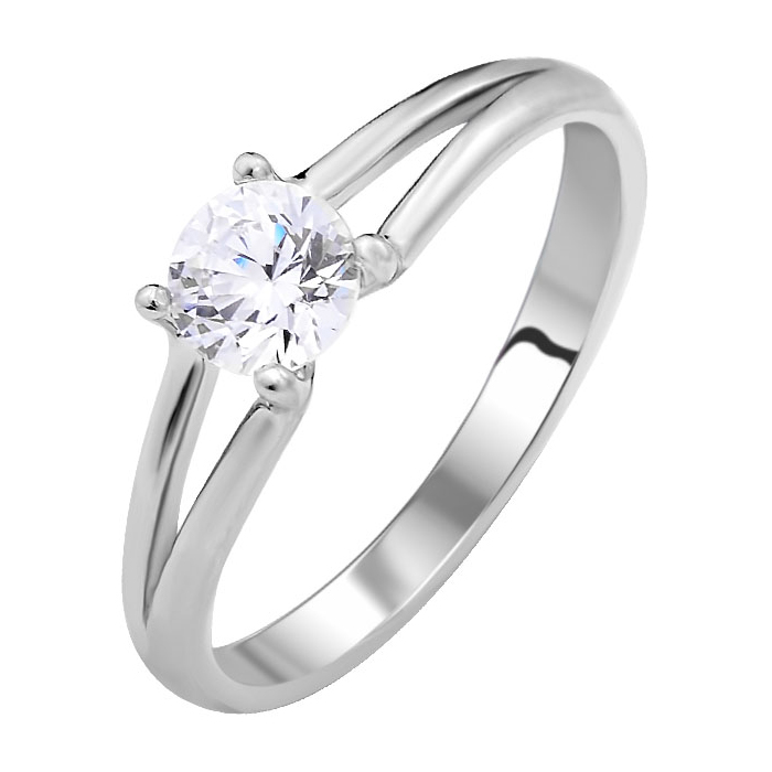

Серебряное кольцо Айвано с белым кристаллом Swarovski 000103103 15 размера