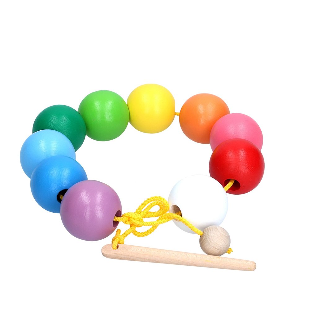 

Деревянная шнуровка Бусы Цветные шарики Komarovtoys К153