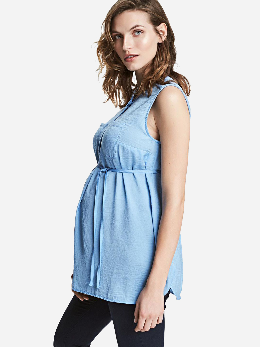 

Блузка для беременных H&M 393896a11 XS Голубая