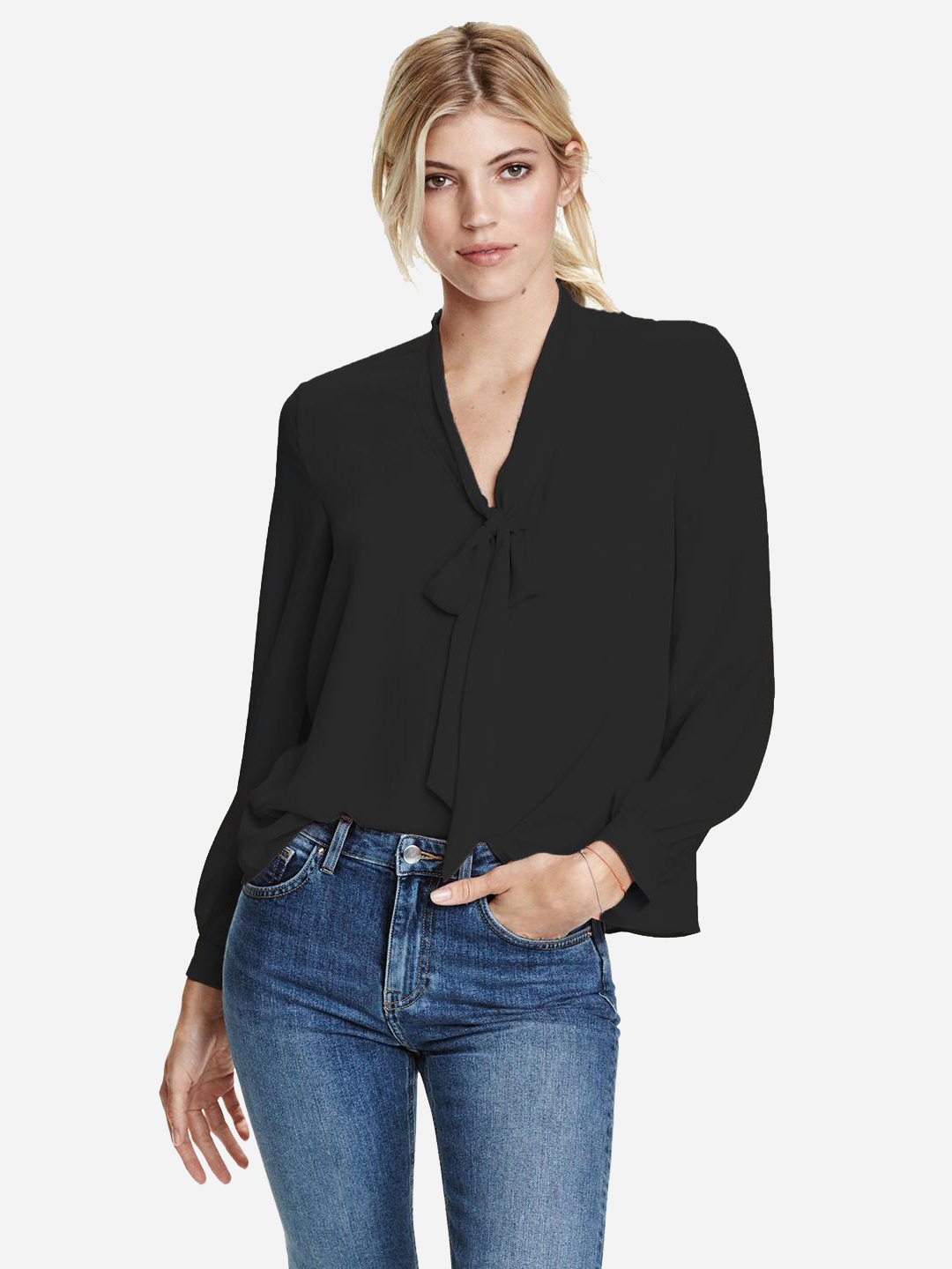

Блузка H&M 401479009a21 32 Черная
