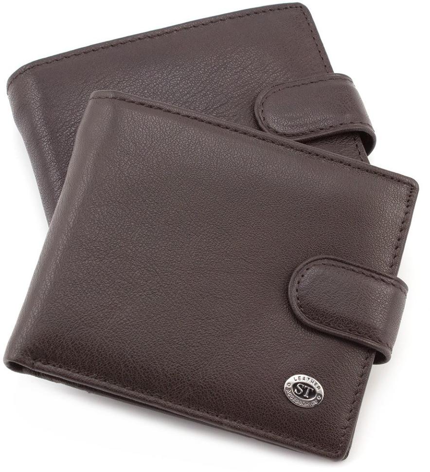 

Мужской кожаный кошелек ST Leather ST103 Coffee