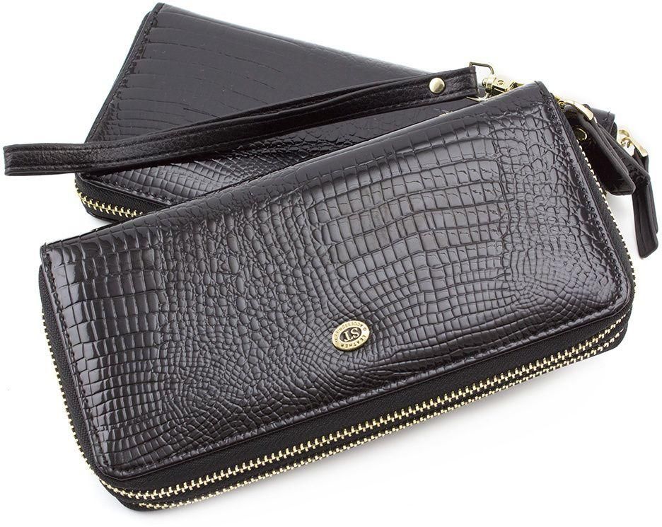 

Кожаный женский кошелек - клатч ST Leather S5001A Black