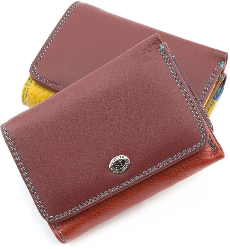 

Женский кожаный кошелек ST Leather SB403 Date red
