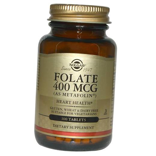 

Фолат, метафолин, Folate 400, Solgar 50таб (36313061)