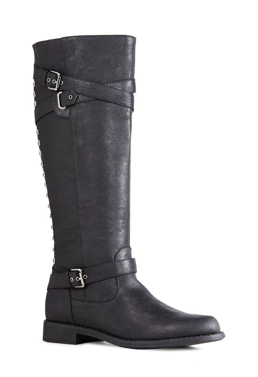 

Сапоги кожаные Justfab Womens Aymaly 38 Black