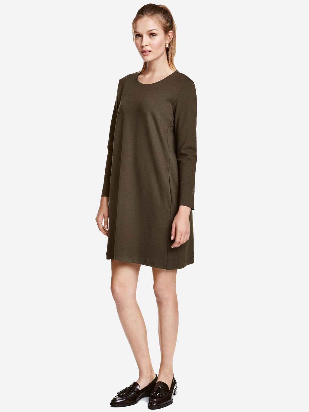 

Платье H&M a30_316456011 S Хаки