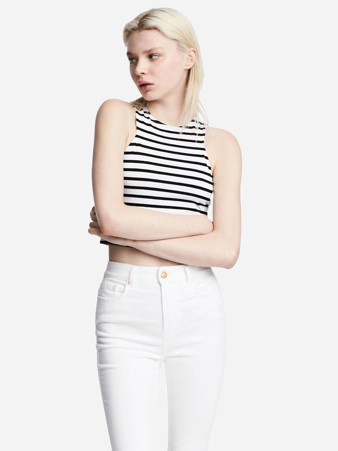 

Топ H&M a30_494280003 L Белый