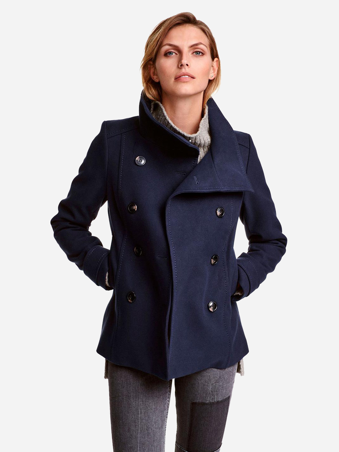 

Пальто H&M 390162a44 38 Синее