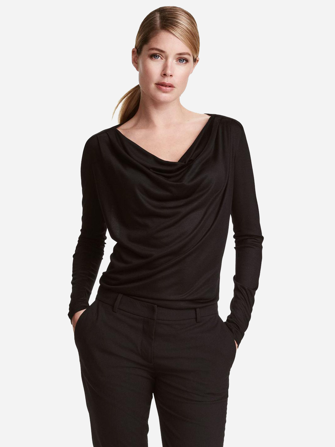 

Лонгслив H&M 427287a45 S Черный
