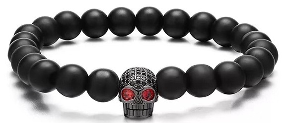 

Браслет Мужской Kaylo С Черепом Zirconic Black из камня Агат (vs-451)