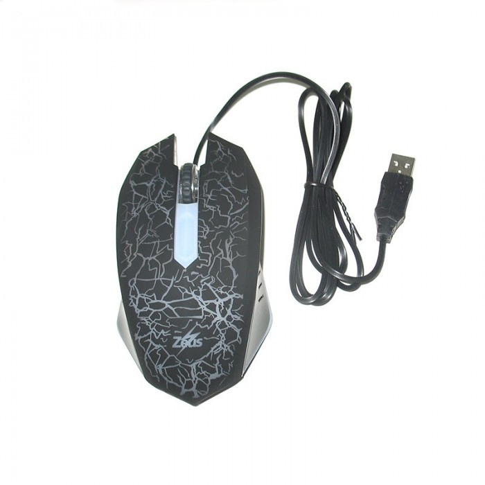 

Игровая USB мышь Zeus M-110 проводная мышка со светодиодной подсветкой Черная