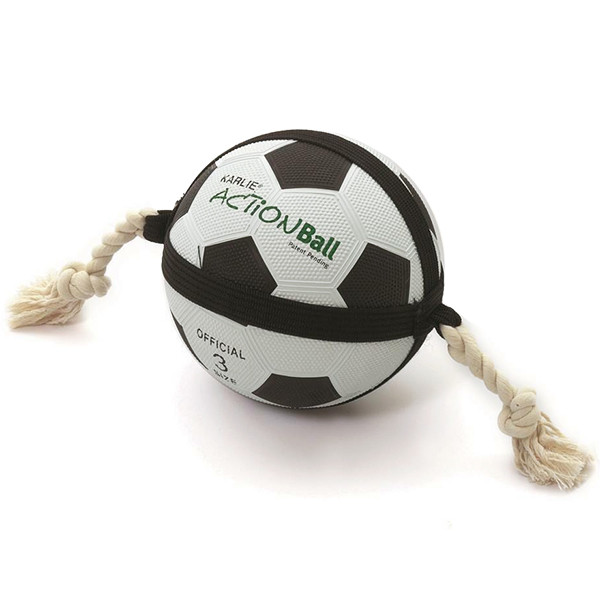 

Игрушка Flamingo Actionball ФЛАМИНГО для собак, футбольный мяч на веревке, резина, 12,5 см