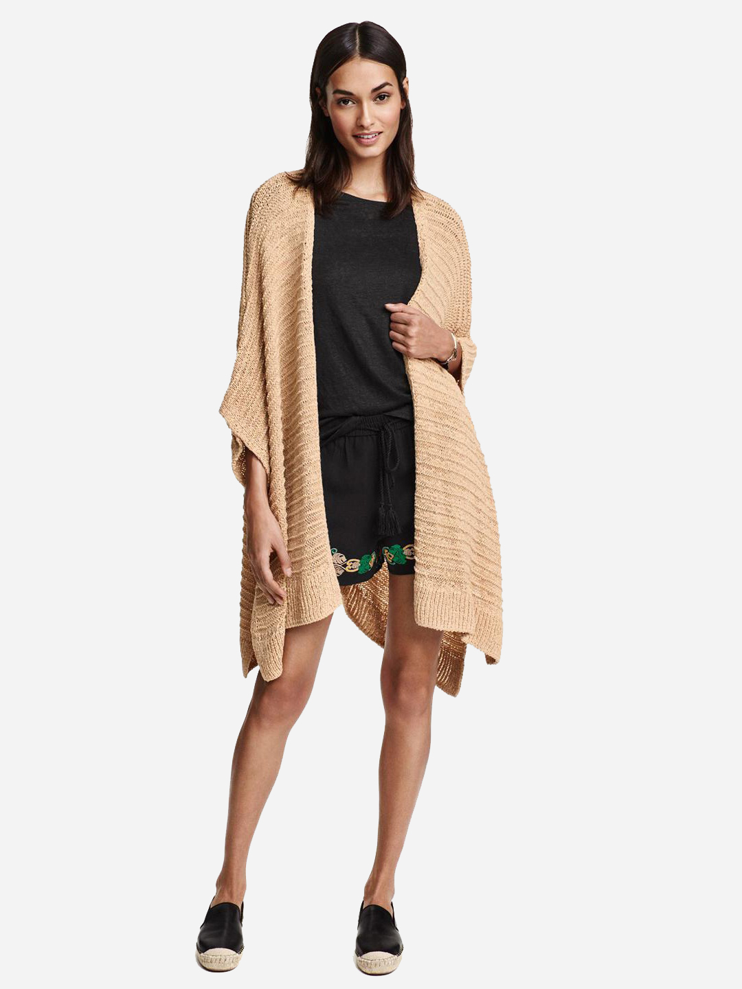 

Накидка H&M 376438a62 XS Бежевая