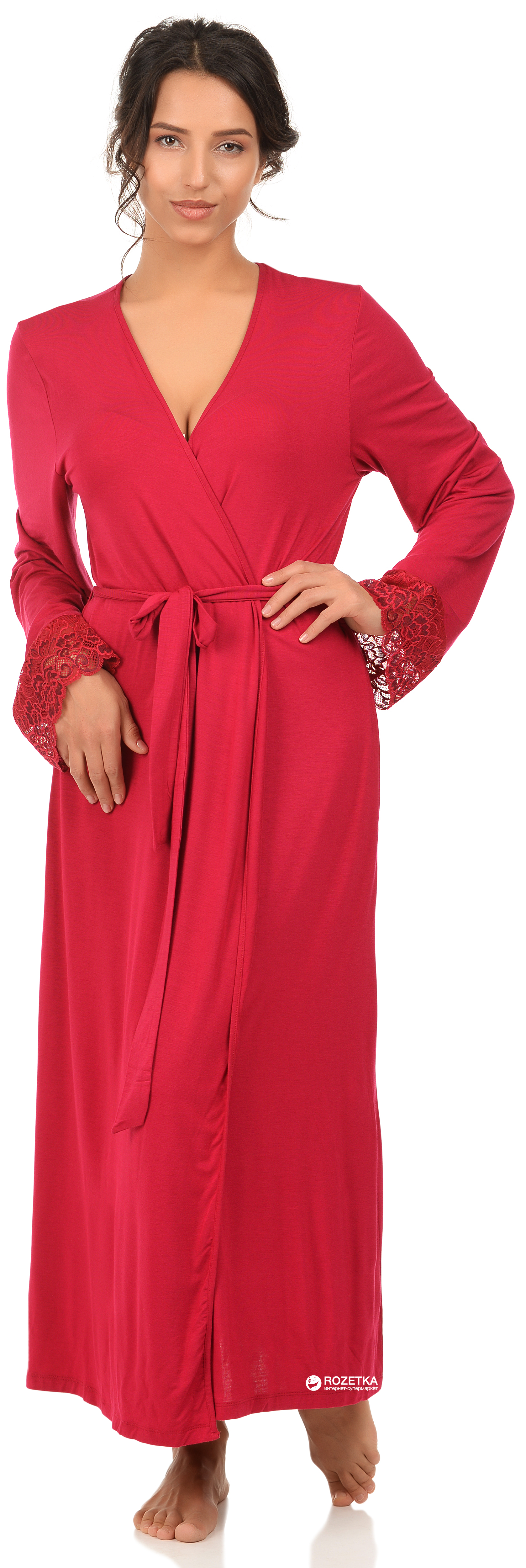 

Халат Triumph Amourette Charm AW18 Robe Long 40 Малиновый