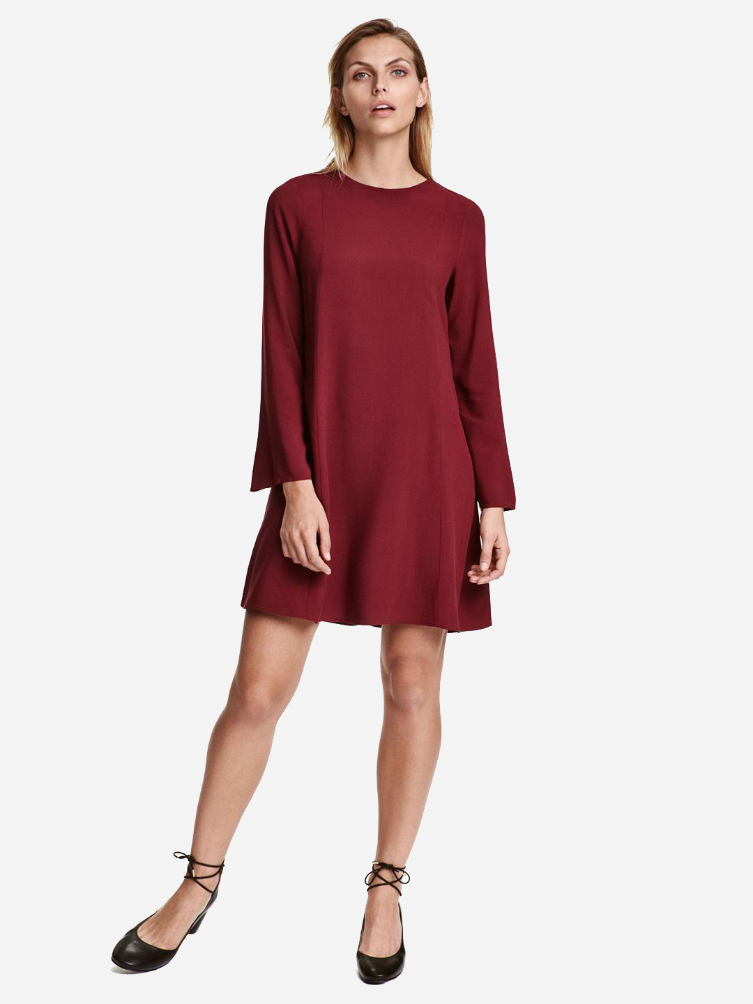 

Платье H&M 431101009a69 36 Бордовое