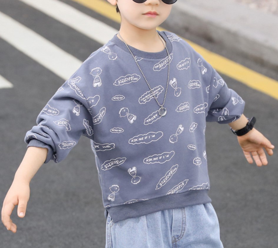 

Свитшот детский Мысли Berni Kids (110) Серый