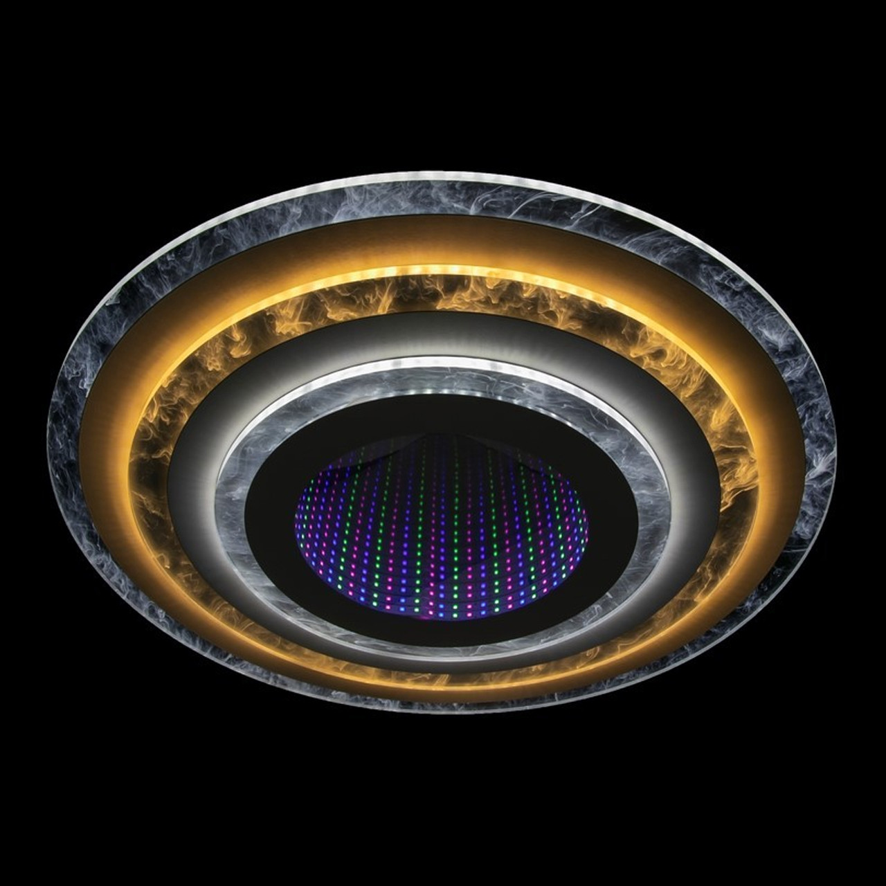 

Круглая светодиодная LED люстра под мрамор с 3D эффектом пультом и диммером 90 Вт 50 см LS-2665-500