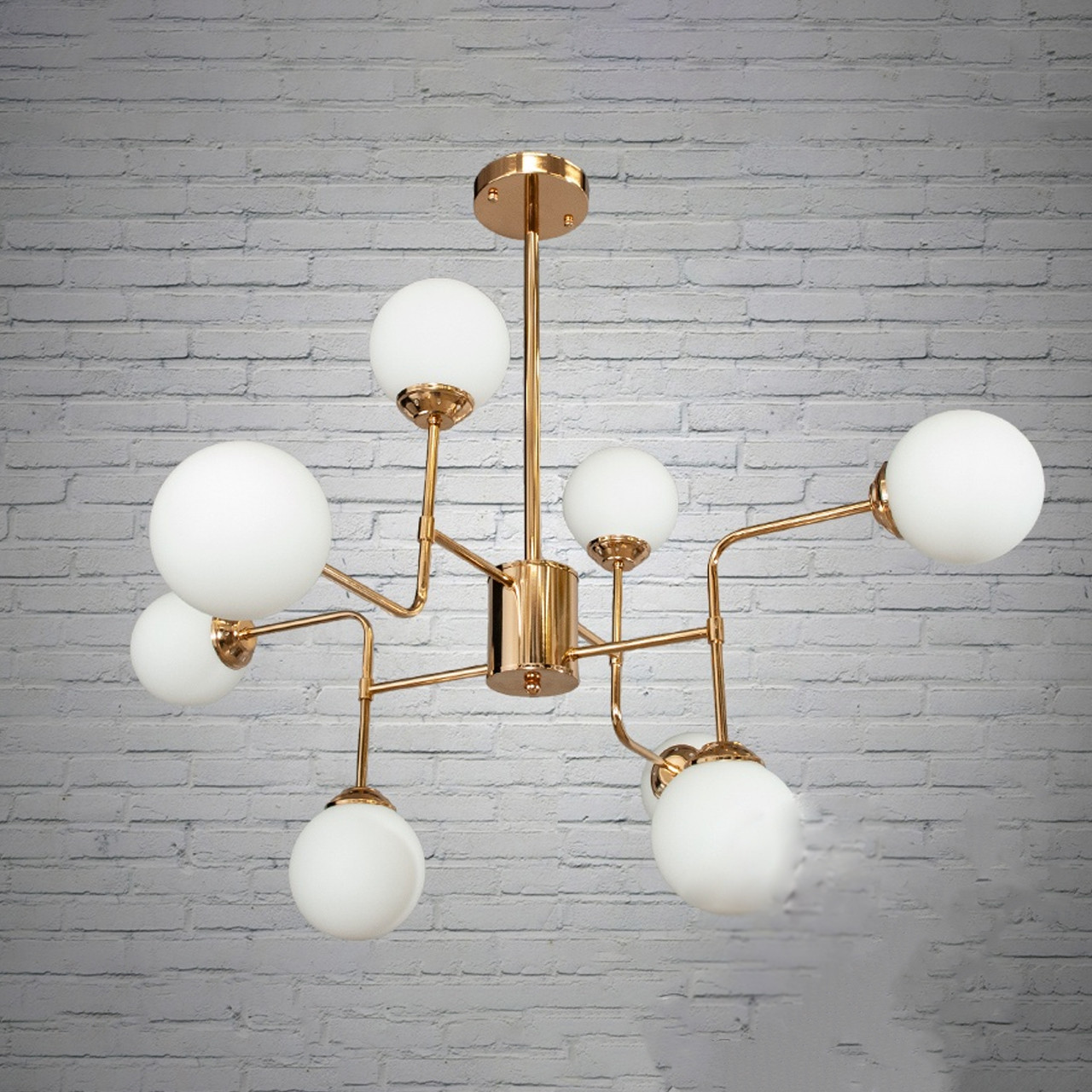 

Люстра "молекула" стиле лофт на 8 ламп СветМира (золото) Loft D-92747/8G