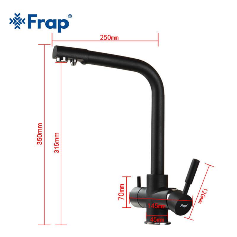 

Смеситель для кухни под осмос Frap F4352-7 черный F43