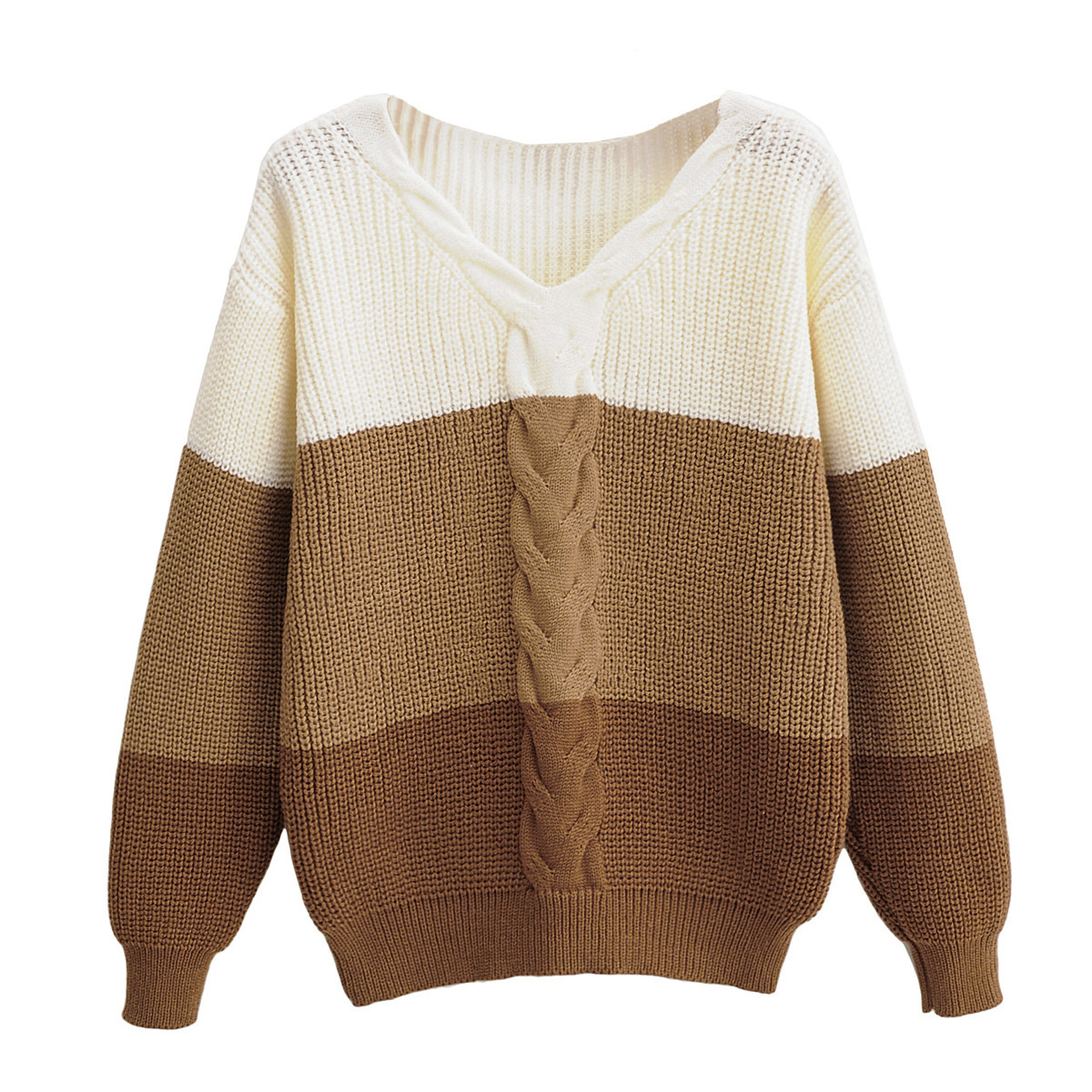 

Свитер женский с фактурным узором Gradient Berni Fashion (One Size) Коричневый