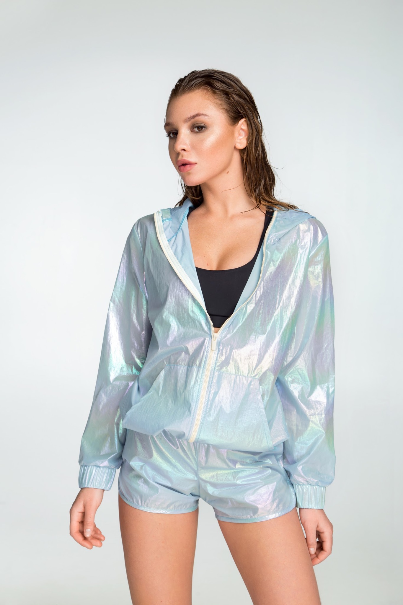 

Ветровка Designed for Fitness Rainbow Blue (M-L голубой)
