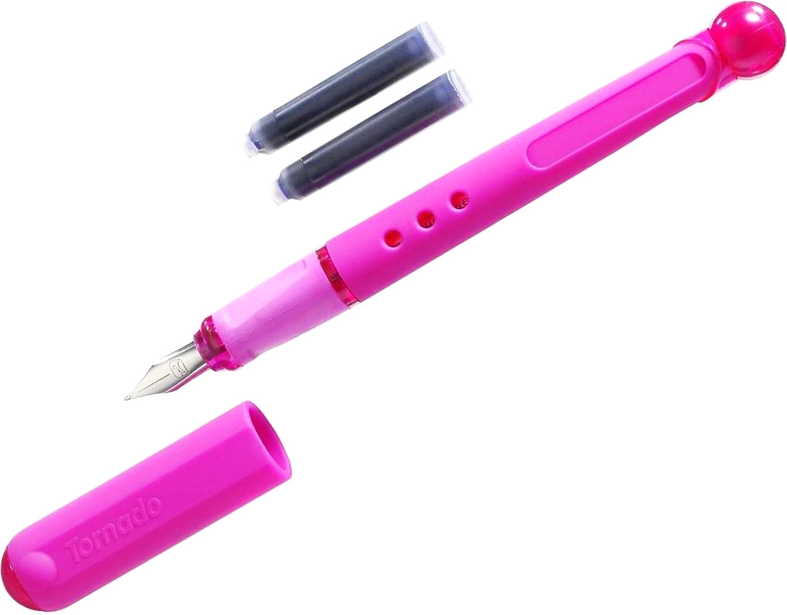 

Ручка перьевая для левши Herlitz Tornado L Pink Синяя Розовый корпус (8621377P)