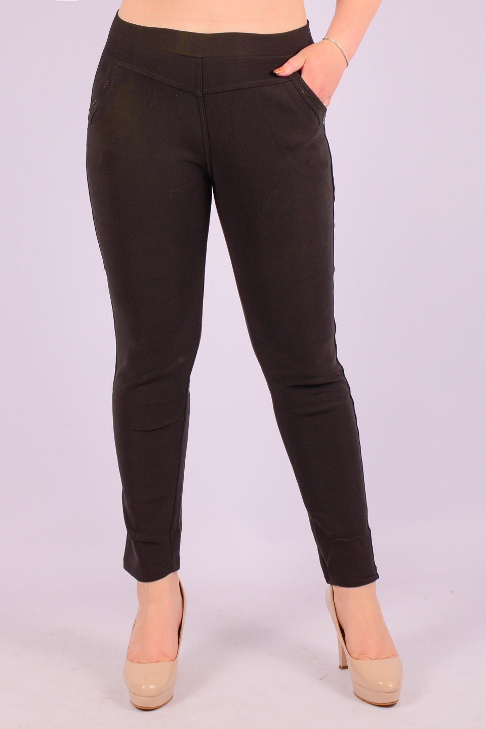 

Штаны женские на коротком меху Jujube B236-5 4XL-6XL. Размер 54-56