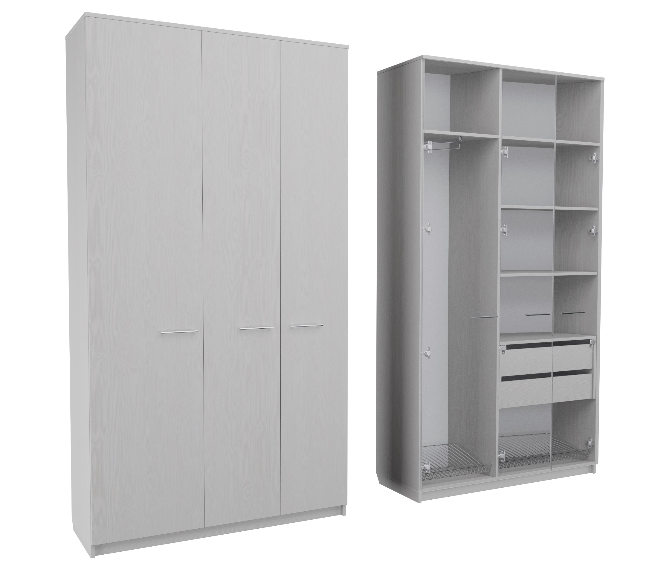 

Шкаф распашной MebelLoft 125х47х240 см белый 1722