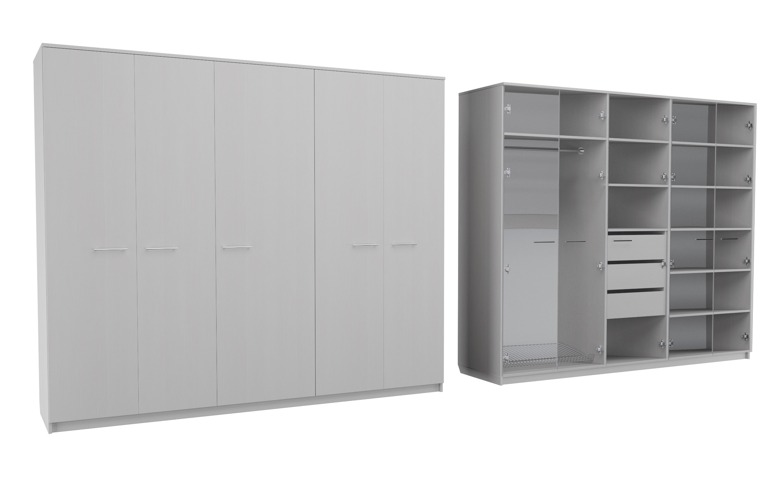 

Шкаф распашной MebelLoft 240х62х210 см белый 1716
