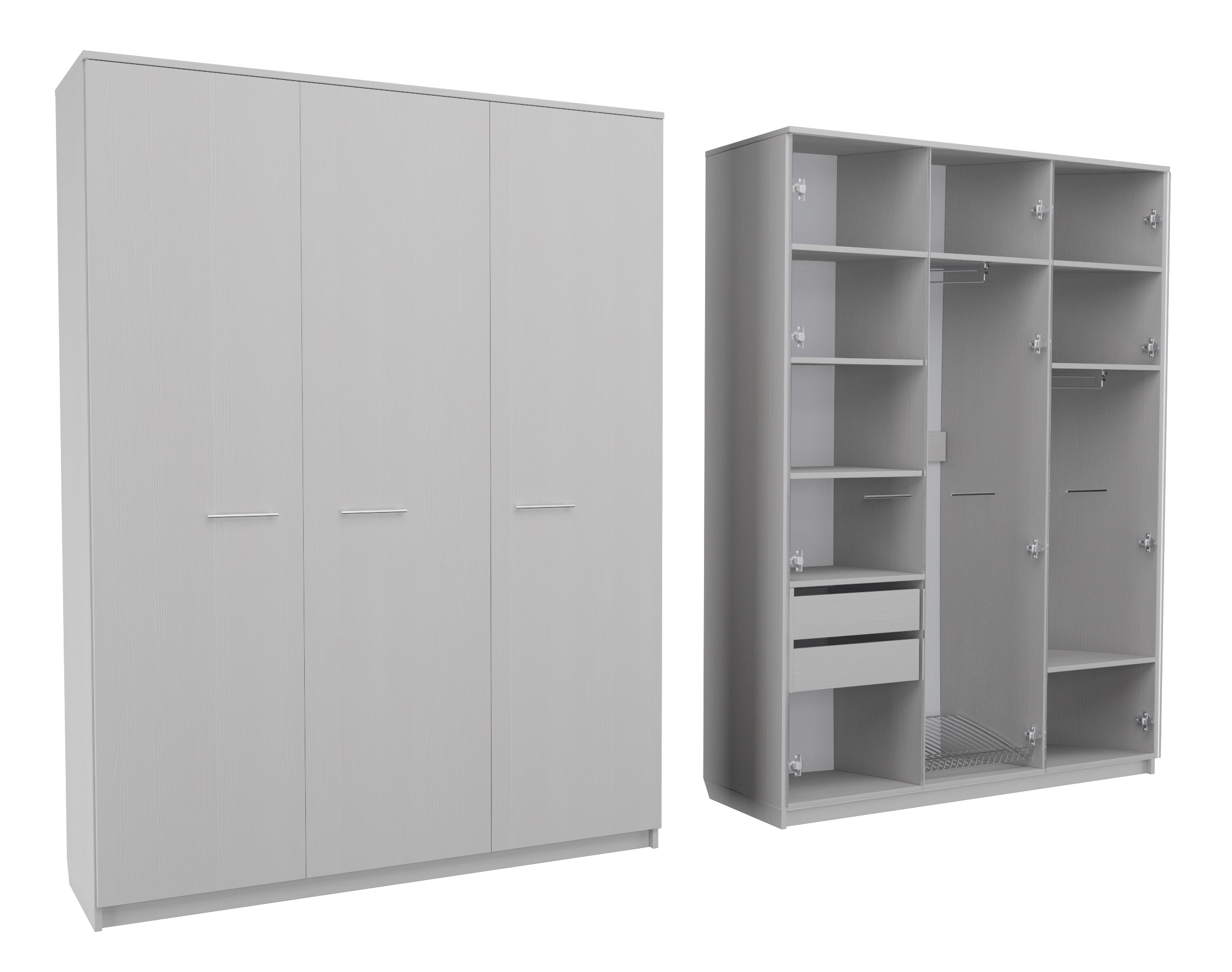 

Шкаф распашной MebelLoft 150х47х210 см белый 1705